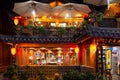 Traditional Naxi restaurant in Lijiang Old Town, China Royalty Free Stock Photo