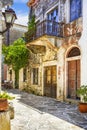 Traditional Naxos Island,Old Streets.Greece. Royalty Free Stock Photo