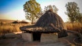 Traditional Ndebele hut at Botshabelo near Mpumalanga, South Africa