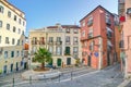 Traditional neighborhood (Alfama) in the city of Lisbon Royalty Free Stock Photo