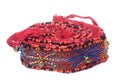 Traditional Nepalese Beaded Belt Macro Isolated