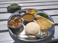 Traditional Nepalese dish Dal Bhat Royalty Free Stock Photo
