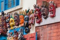 Traditional nepalese wooden masks Royalty Free Stock Photo