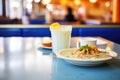 traditional new england clam chowder in a diner Royalty Free Stock Photo