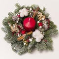 Traditional new year wreath