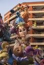 Traditional ninot figures at the Fallas festival in Valencia, Spain