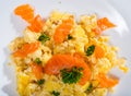 Norwegian dish - omelet with salmon