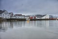 Traditional Norwegian Fishing Village Ãâ¦ in Lofoten, Norway Shot from Marina