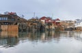 Traditional Norwegian Fishing Village Ãâ¦ in Lofoten, Norway Shot from Marina at Hamnoy