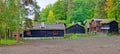 Traditional Norwegian House with grass roof. Royalty Free Stock Photo