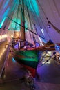 The Gjoa ship inside The Fram Museum in Oslo. Royalty Free Stock Photo