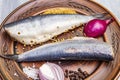 Traditional Norwegian slightly salted herring