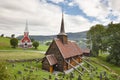 Traditional norwegian stave church. Rodven. Travel Norway.