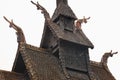 Traditional norwegian stave roof church. Borgund. Travel Norway.