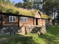 Traditional Norwegian timber house Royalty Free Stock Photo