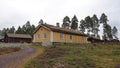 Traditional Norwegian wooden house in Skogs museum in Elverum in Norway Royalty Free Stock Photo