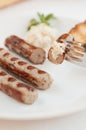 Traditional Nurnberger White Sausages Royalty Free Stock Photo
