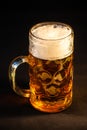 Traditional Octoberfest Bavarian beer in a big one liter mug wit Royalty Free Stock Photo