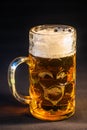 Traditional Octoberfest Bavarian beer in a big one liter mug wit Royalty Free Stock Photo