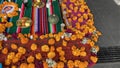 Traditional ofering day of the dead altar Royalty Free Stock Photo
