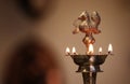 Traditional Oil Lamp with Flame Royalty Free Stock Photo