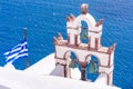 Traditional old Bell Tower in Oia, Santorini Royalty Free Stock Photo