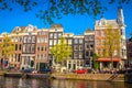 Traditional old buildings in Amsterdam, Netherland