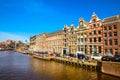 Traditional old buildings in Amsterdam, Netherland