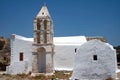 Traditional old church and bell tower Kythira island, Greece