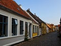 Traditional old classic decorative style Danish house home Aero Island, South Funen, Denmark Royalty Free Stock Photo