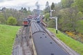 Traditional old english railway station in rural setting Royalty Free Stock Photo