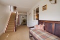 Traditional old entrance hall with stairs Royalty Free Stock Photo