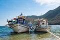 Traditional old Greek fishing boats Royalty Free Stock Photo