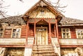 Traditional old house in Zdiar village, yellow filter