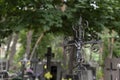 Traditional old polish cemetery, eastern europe cemetery