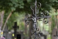 Traditional old polish cemetery, eastern europe cemetery