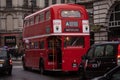 Traditional old red London Double Decker bus