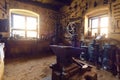Traditional smithy workshop interior Royalty Free Stock Photo