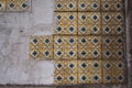 Traditional old tiles on the street walls in Porto, Portugal. Royalty Free Stock Photo