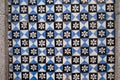 Traditional old tiles on the street walls in Porto, Portugal. Royalty Free Stock Photo