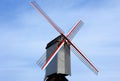 Traditional old windmill in Belgium Royalty Free Stock Photo
