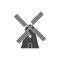 Traditional old windmill icon Royalty Free Stock Photo