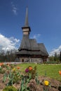 Traditional old wood church from Romania , Maramures county Royalty Free Stock Photo