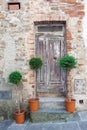 Traditional old wooden doors in Italy Royalty Free Stock Photo