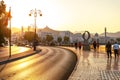 Traditional Omani architecture. Old Town of Muscat along Mutrah Corniche at sunset time. Oman. Arabian Peninsula.