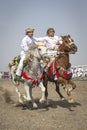 Traditional omani horse race Royalty Free Stock Photo