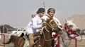 Traditional omani horse race Royalty Free Stock Photo