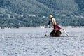 Traditional one Leg Fisher on Inle Lake in Mayanmar, former Burma
