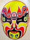 Traditional opera, Chinese yellow face with ornament Royalty Free Stock Photo