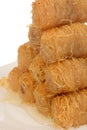Traditional oriental dessert baklava with syrup Royalty Free Stock Photo